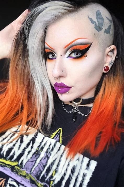 punk makeup looks|grunge look female makeup.